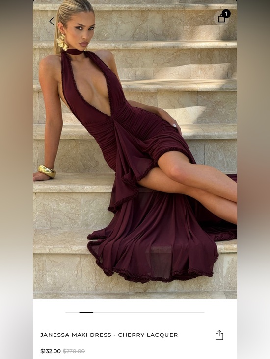 Dresses & Skirts - Babyboo Janessa Maxi Dress – Cherry Lacquer